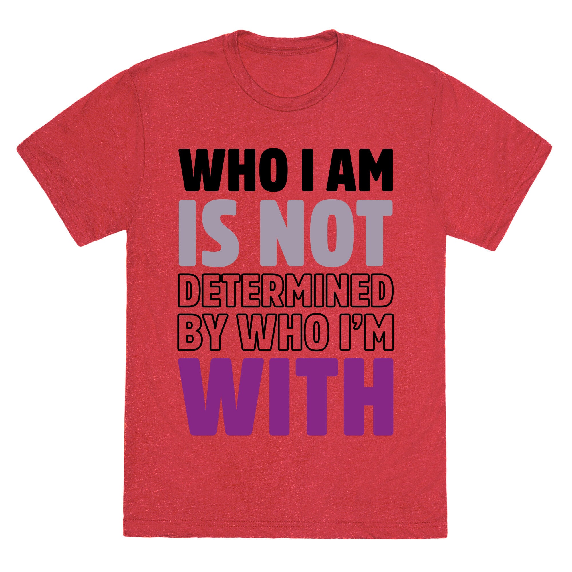 Who I Am Is Not Determined By Who I'm With (Asexual) Unisex Triblend Tee